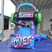 Game Over Wet & Dry Bounce House Combo with Slide – Side View