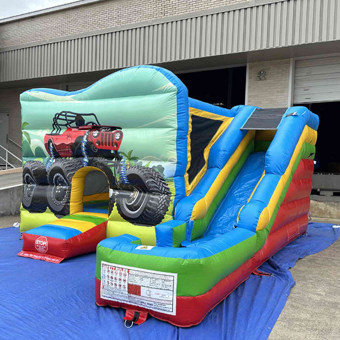 Monster Truck Bounce House Combo with Removable Pool & Slide
