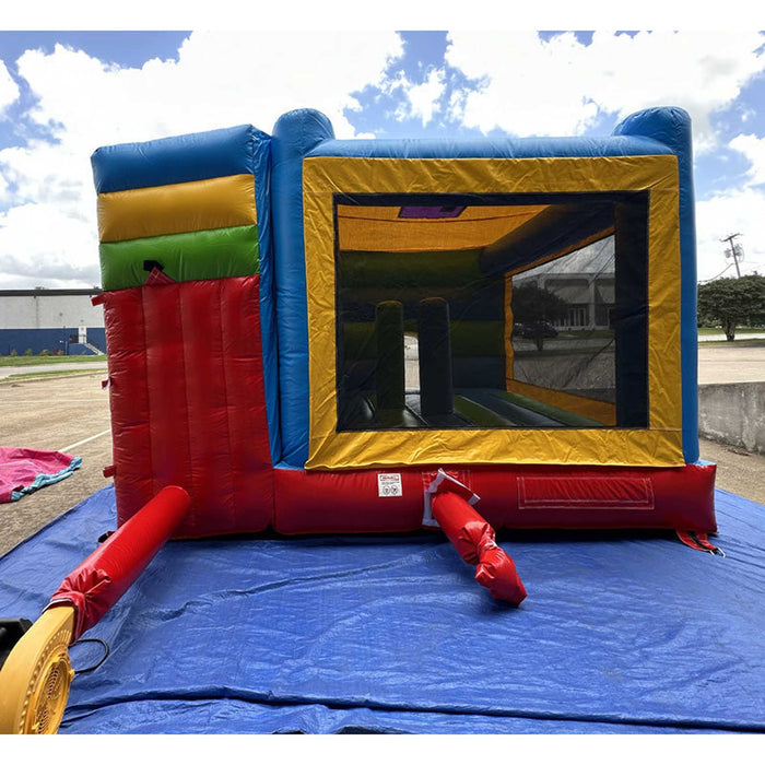 Jungle Combo Inflatable with Pool Attached – Wet Configuration | Beyond Tent