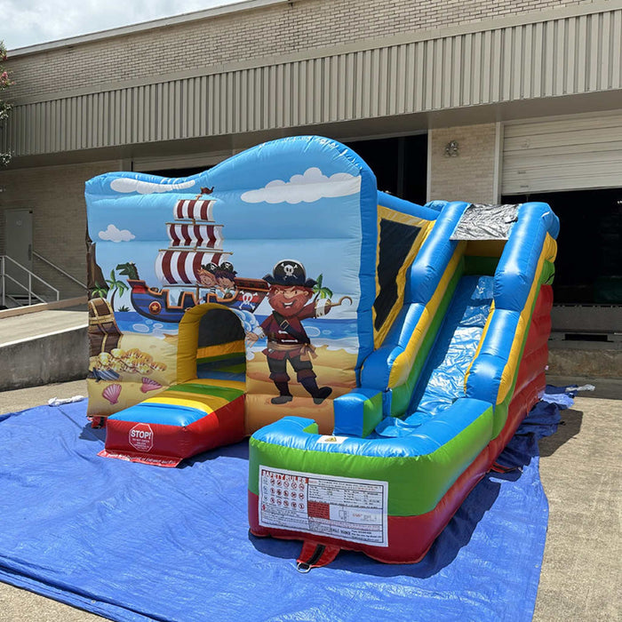 Pirate Adventure Bounce House Combo with Removable Pool & Slide