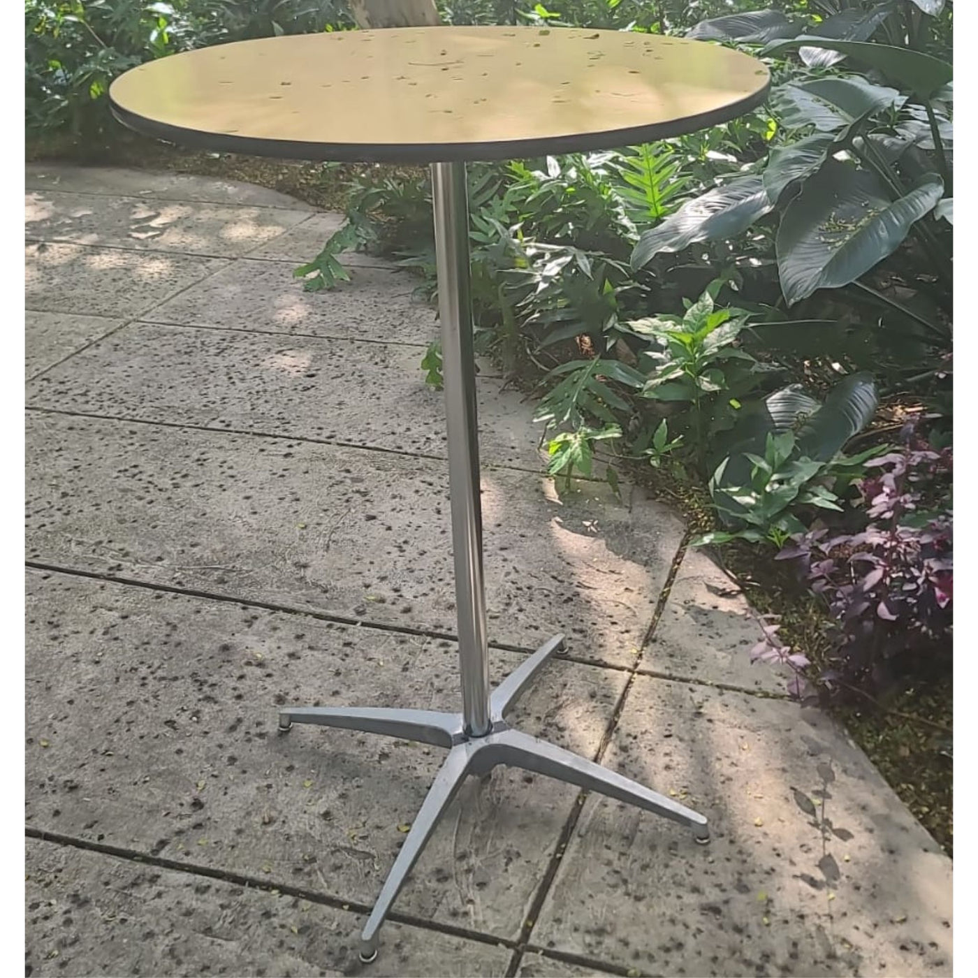 30'' Round Wood Cocktail Table — Beyond Tent