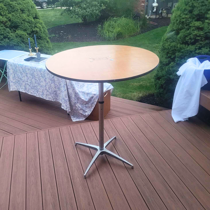 36'' Round Wood Cocktail Table