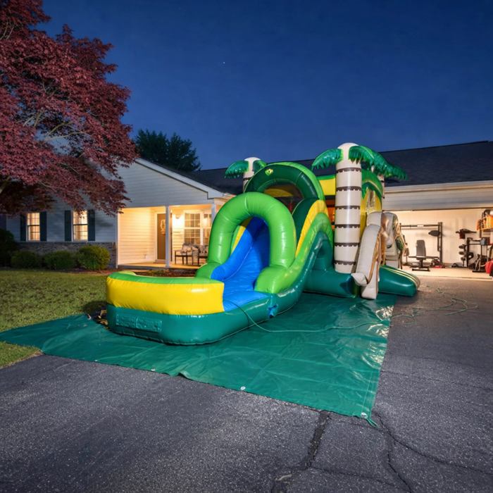 Beyond Tent Dinosaur Inflatable Bounce House Slide Combo Wet/Dry - Commercial Grade