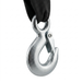 Beyond Tent Commercial Frame Tent Jack with Wheels - Heavy Duty, close-up of the steel safety latch hook and black nylon strap