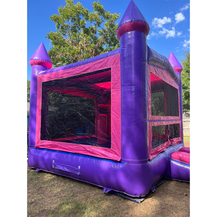 Front Entry Pink Castle Bouncer