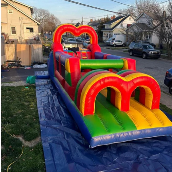 32' Turbo Run Inflatable Obstacle Course - Commercial Grade