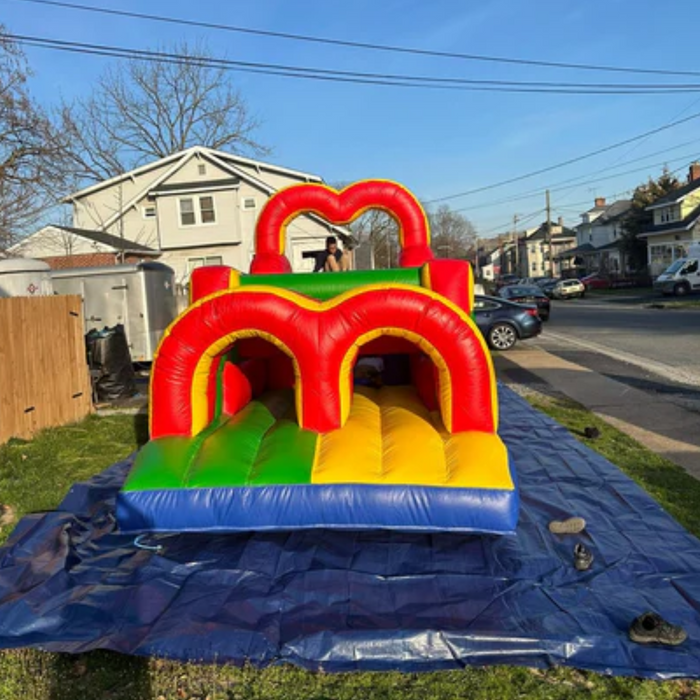 32' Turbo Run Inflatable Obstacle Course - Commercial Grade