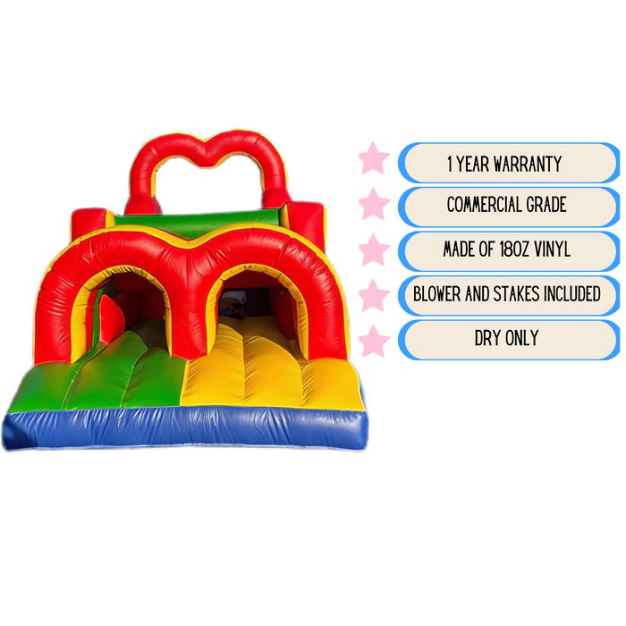 32' Turbo Run Inflatable Obstacle Course - Commercial Grade