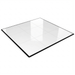 Glossy White dance Floor  with black frame on a white background