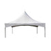 Beyond Tent High Peak Frame Tent, white vinyl canopy top with aluminum frame legs, studio product photo on a white background (no size markings visible in this specific image)