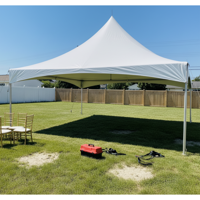 15x20 High Peak Frame Tent - Commercial White Event Canopy