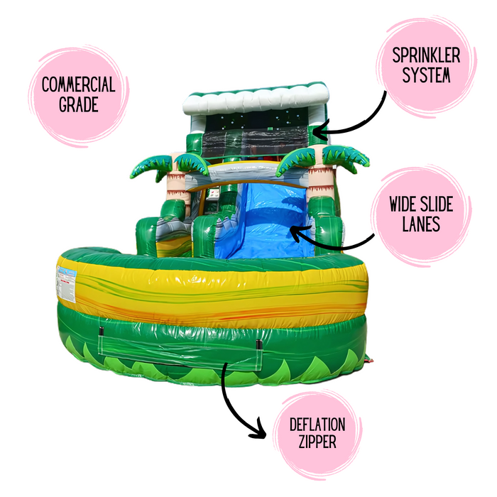 14' Tropical Blast Water Slide