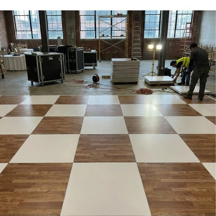 New England Plank Laminate Portable Dance Floor - Subfloor Included