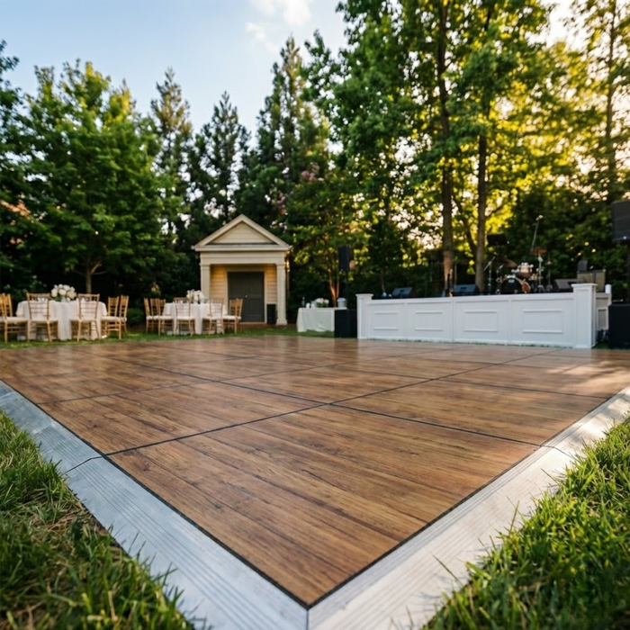 New England Plank Laminate Portable Dance Floor - Subfloor Included