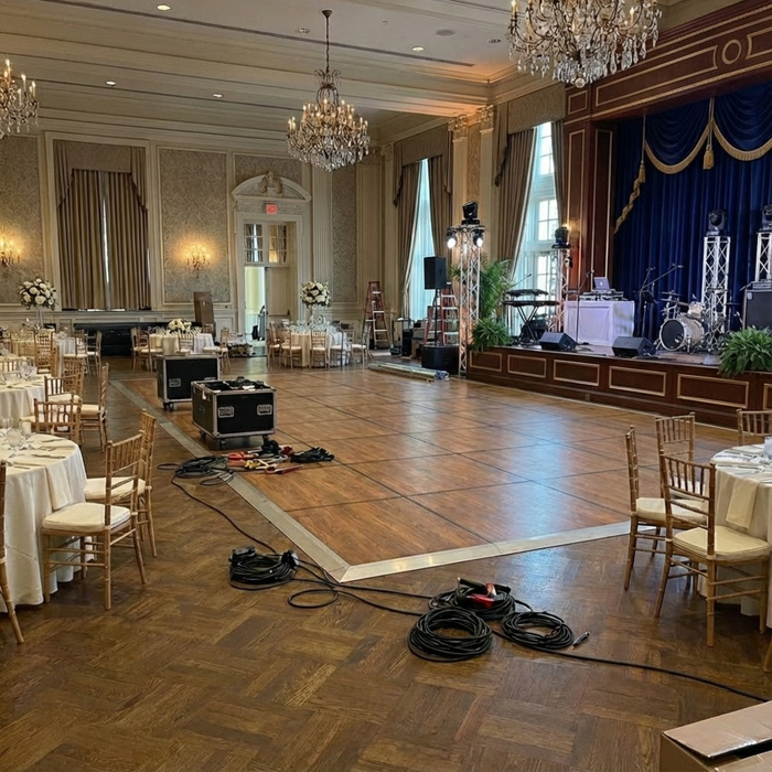 New England Plank Laminate Portable Dance Floor - Subfloor Included