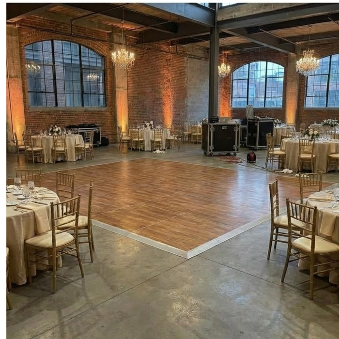 New England Plank Laminate Portable Dance Floor - Subfloor Included