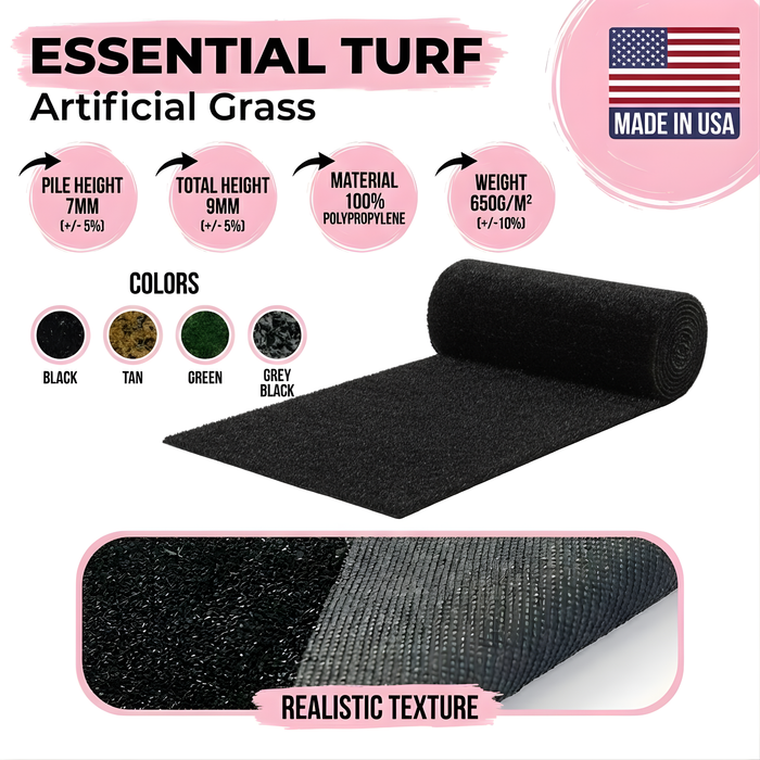 Essential Black Event Turf Roll