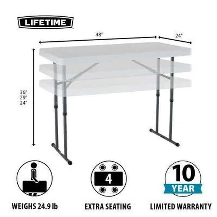 Lifetime 4' Adjustable Height Table