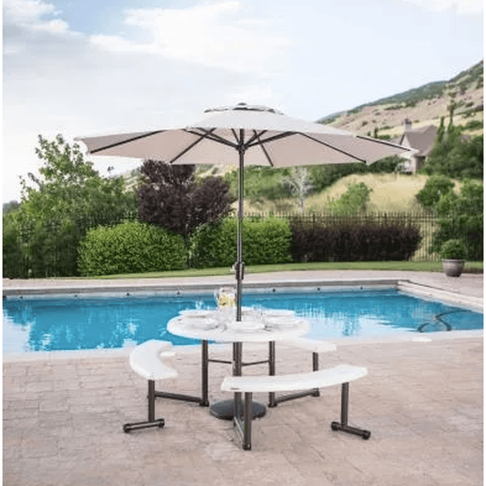 Lifetime 44 round online picnic table