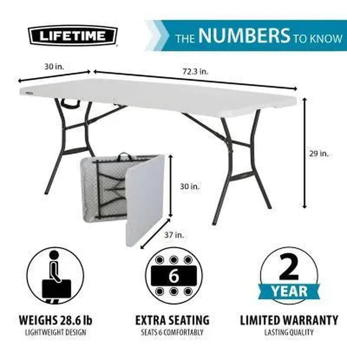 Lifetime 6' Fold-In-Half Table - 14 Pack