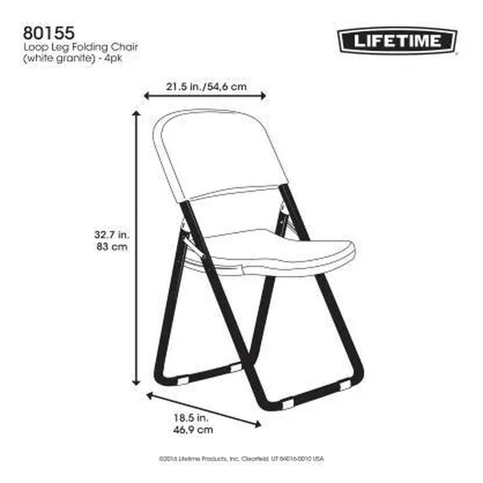 Lifetime Folding Chair With Loop Leg