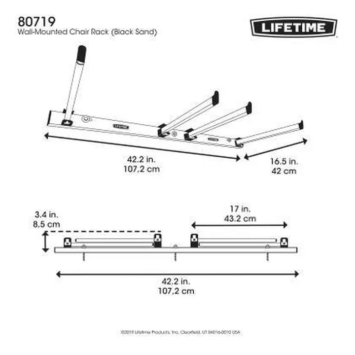 Lifetime Wall-Mounted Chair Rack — Beyond Tent