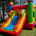 Beyond Tent Lightweight Carnival Vibes Wet/Dry Combo commercial setup in backyard with basketball hoop and trees on grass