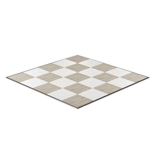 Maple Plank and White Checker Laminate Portable Dance Floor - Subfloor Included