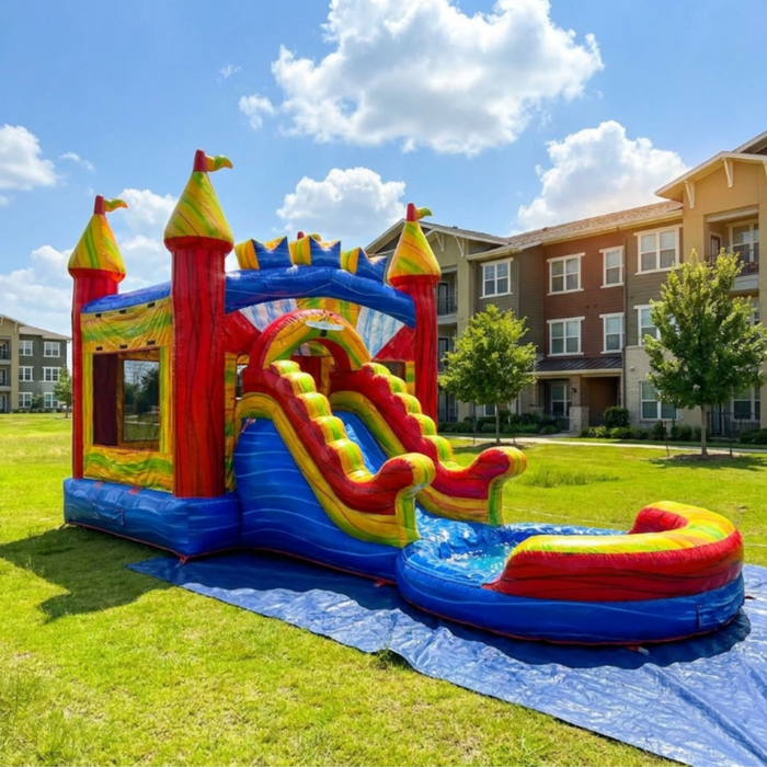 Marble Rush Slide Combo Wet/Dry - Commercial Grade