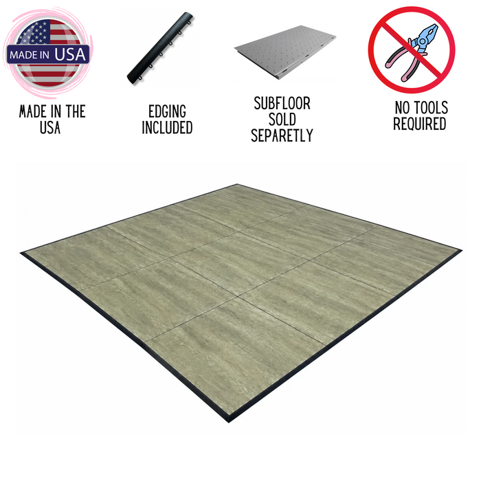 Natural Green Portable Dance Floor - Commercial Grade