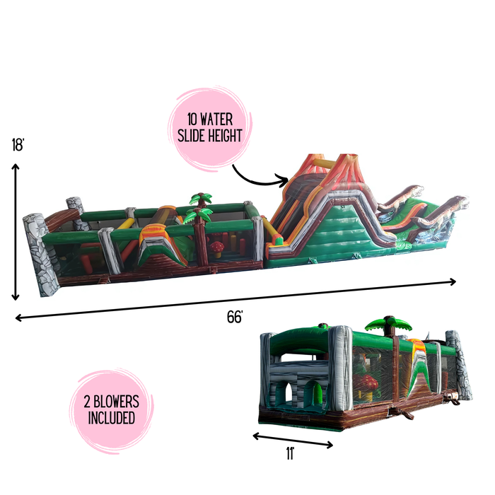 61' Dino Dash Obstacle Course