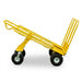 Beyond Tent Premier Multi Wheel Terrain Dolly 1200LBS Capacity, full side profile view of the yellow multi-wheel hand truck dolly, isolated on a white background