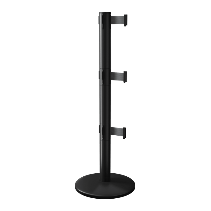 QueuePro Triple 250 Retractable Belt Stanchion