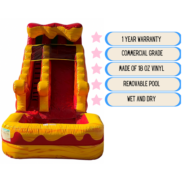 15' Magma Wet/Dry  Water Slide Slide