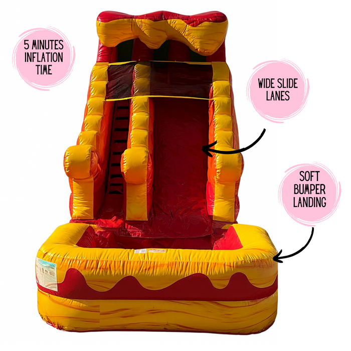 15' Magma Wet/Dry  Water Slide Slide