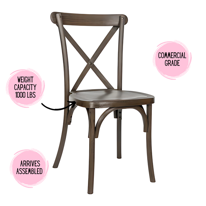 Cross Back Resin Chair
