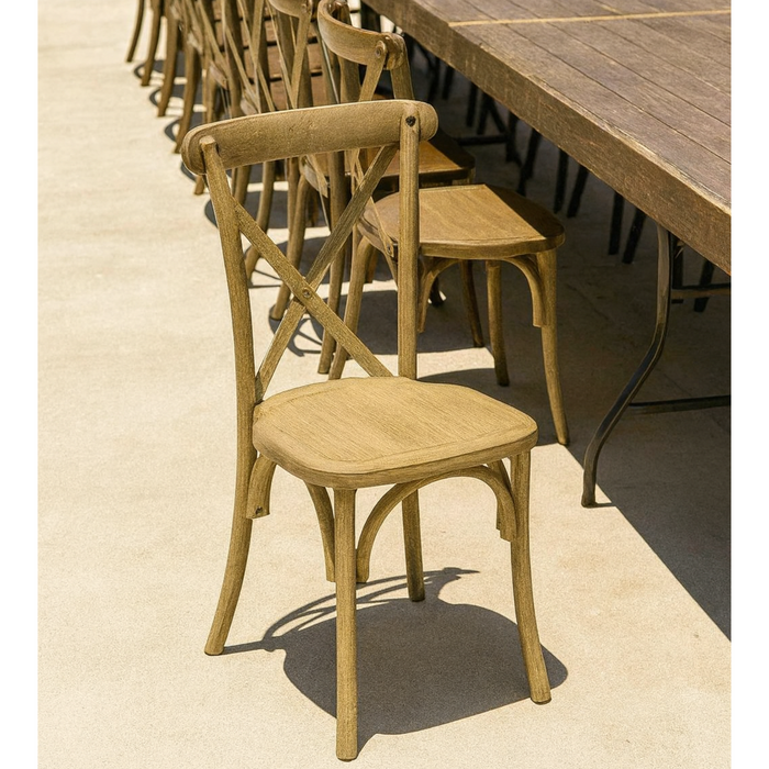 Cross Back Resin Chair