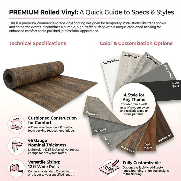 Premium Barnwood Rolled Vinyl Flooring