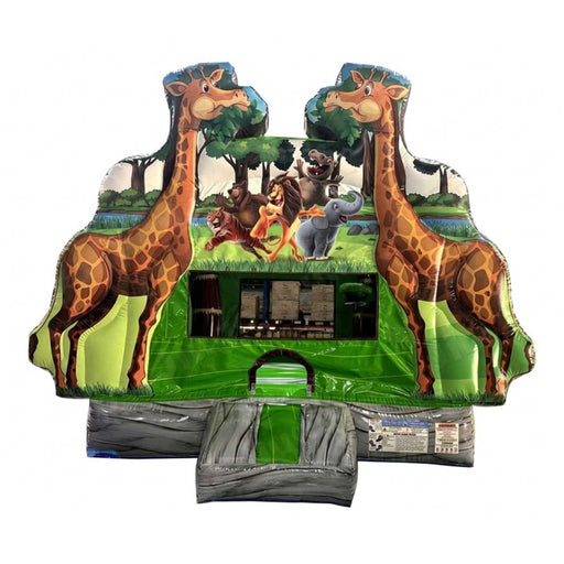 Rumble Bounce house 13x13 with blower in a white background.