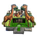 Rumble Bounce house 13x13 with blower in a white background. 