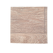 Rustic Oak vinyl flooring plank sample on a white background, close-up view of the brown wood-look grain texture