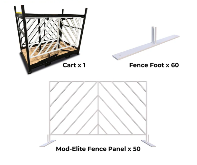 White Mod-Elite Fence Kit