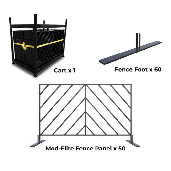Black Mod-Elite Fence Kit