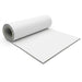 Beyond Tent Solid White Rolled Vinyl Flooring Commercial Grade, partially unrolled roll showing the smooth white finish and grey foam-backed edge on a white studio background