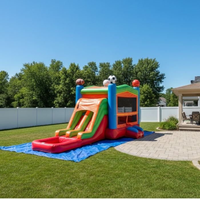 Beyond Tent All‑Star Combo Bounce House with Water Slide and Pool – Commercial Inflatable