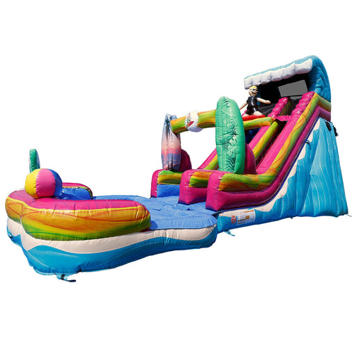20 foot Surf Slide with Removable Pool front view