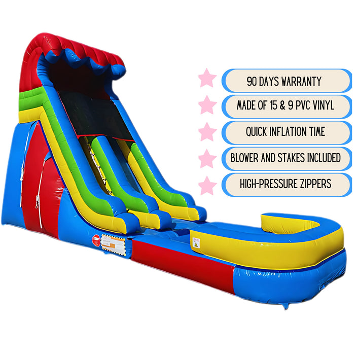 18'Lightweight Rainbow Slide (Detachable Pool)