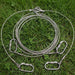Beyond Tent West Coast Frame Tent 4-Point Cable Assembly, coiled steel tension cable with four carabiner quick-link attachment points, laid out on grass