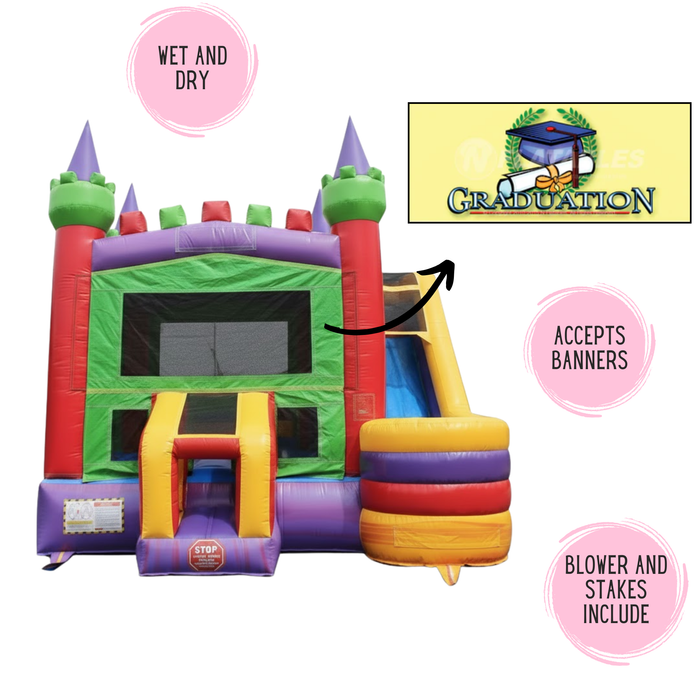 Beyond Tent Royal Splash Wet & Dry Combo -Commercial Grade Inflatable Bouncer
