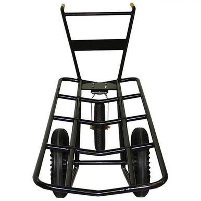 Beyond Tent job-site tent dolly with pneumatic wheels and handlebar for transporting tents across uneven ground